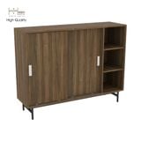  HAPPY FURNITURE , Tủ giày 2 cửa lùa chân sắt - LILY , TCL_021 , 128cm x 36cm x 98cm 