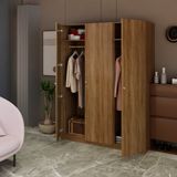  HAPPY FURNITURE , Tủ quần áo 3 cửa mở 1m5x2m - SCANDINA , TCM_089 , 150cm x 60cm x 201cm 
