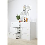  HAPPY FURNITURE , Tủ đựng đồ 6 ngăn kéo - WESLEY , THK_044 , 120cm x 45cm x 80cm 
