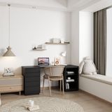  HAPPY FURNITURE , Bàn làm việc 2 bên hộc tủ MACRO ,BAN_008 , 160cm x 60cm x 75cm 