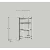  HAPPY FURNITURE , Kệ sách 4 tầng - CATY , KSA_031 , 70cm x 30cm x 110cm 