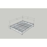  HAPPY FURNITURE , Giườngngủ - LIVIK, GNG_238 GNG_239 GNG_240 GNG_241 , 203cm x 32cm DxC 