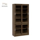  HAPPY FURNITURE , Tủ sách 4 cánh lùa - LUCA , TCL_012 , 90cm x 35cm x 180cm 