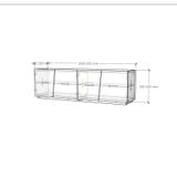  HAPPY FURNITURE , Kệ TV 4 cửa mở - VIGGO , KTV_047 , 180cm x 40cm x 54cm 