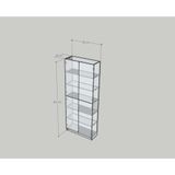  HAPPY FURNITURE , Kệ sách 6 tầng 4 cửa mở - CATY, KSA_078 , 80cm x 30cm x 202cm DxRxC 