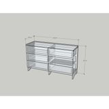  HAPPY FURNITURE , Tủ lưu trữ 6 ngăn kéo - CHEVY, THK_265 , 140cm x 45cm x 82cm DxRxC 