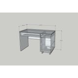  HAPPY FURNITURE , Bàn làm việc 2 ngăn kéo 1 cửa mở - MAVIS ,  BAN_080 , 120cm x 59cm x 75cm 