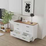  HAPPY FURNITURE , Tủ lưu trữ 6 ngăn kéo - SAFA , THK_325 , 120cm x 45cm x 80cm DxRxC 