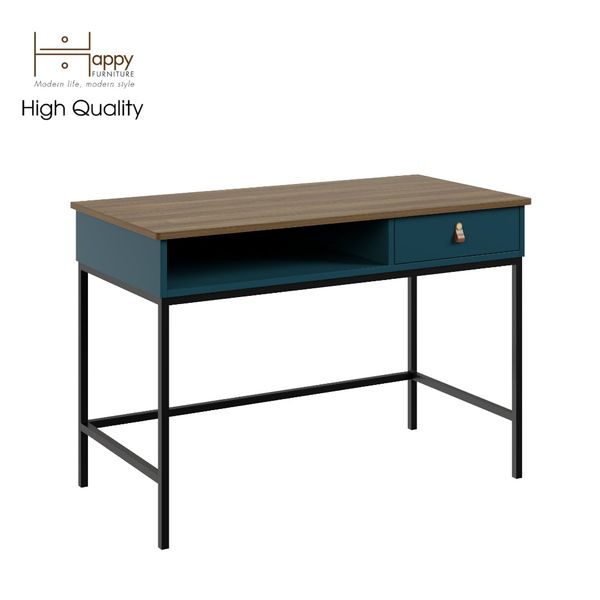  HAPPY FURNITURE , Bàn làm việc đơn chân sắt - NOMIA , BAN_038 , 110cm x 55cm x 75cm 