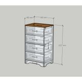  HAPPY FURNITURE , Tủ lưu trữ 4 ngăn kéo - SAFA , THK_329 , 60cm x 45cm x 103cm DxRxC 