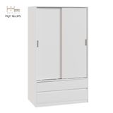  HAPPY FURNITURE , Tủ quần áo 2 cánh lùa - LUCA , TCL_014 , 100cm x 58cm x 176cm 