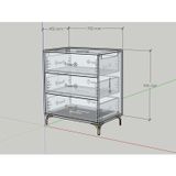  HAPPY FURNITURE , Tủ lưu trữ 3 ngăn kéo - HAPPI, THK_268 , 70cm x 45cm x 82cm DxRxC 