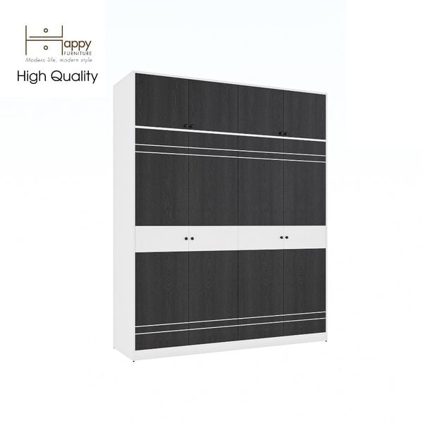  HAPPY FURNITURE , Tủ quần áo 8 cửa mở - TAKO , TCM_141 , 180cm x 54cm x 220cm 
