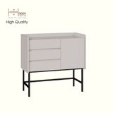  HAPPY FURNITURE , Tủ lưu trữ 3 ngăn kéo 1 cửa mở chân sắt - LAVIA , THK_157 , 90cm x 40cm x 86cm 