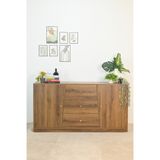  HAPPY FURNITURE , Tủ lưu trữ 3 ngăn kéo 2 cửa mở - DALEY ,TLT_076 , 150cm x 45cm x 78cm DxRxC 