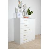  HAPPY FURNITURE , Tủ lưu trữ 5 ngăn kéo 1 cánh mở - NERIS , THK_148 , 90cm x 40cm x 100cm 