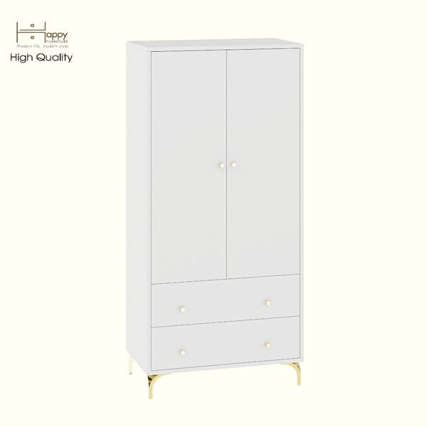  HAPPY FURNITURE , Tủ lưu trữ 2 cửa mở 2 ngăn kéo - HAPPI, TCM_229 , 70cm x 40cm x 150cm DxRxC 