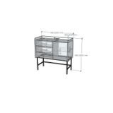  HAPPY FURNITURE , Tủ lưu trữ 3 ngăn kéo 1 cửa mở chân sắt - LAVIA , THK_157 , 90cm x 40cm x 86cm 
