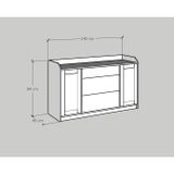  HAPPY FURNITURE , Tủ 2 cửa mở 3 ngăn kéo - CANA , THK_007 , 140cm x 46cm x 84cm 