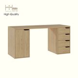  HAPPY FURNITURE , Bàn làm việc 4 ngăn kéo 1 cửa mở - ASO, BAN_150 , 160cm x 59cm x 75cm DxRxC 
