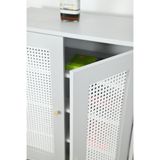  HAPPY FURNITURE , Tủ giày 2 cửa mở chân sắt - ROTAN , TCM_130 , 100cm x 34cm x 94cm 
