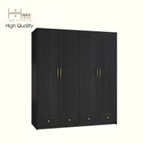  HAPPY FURNITURE , Tủ quần áo 4 cửa mở 4 ngăn kéo - NERIS , TCM_150 , 160cm x 54cm x 180cm 