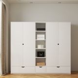  HAPPY FURNITURE , Tủ quần áo 4 cửa mở - CIRCLE , TCM_073 , 200cm x 56cm x 176cm 