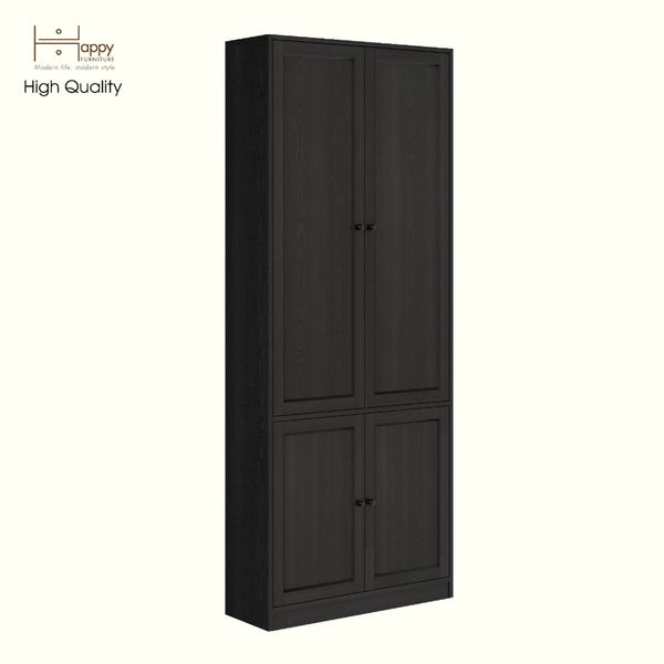  HAPPY FURNITURE , MATTA - Kệ sách 6 tầng 4 cửa mở , KSA_070 , 80cm x 28cm x 200cm DxRxC 