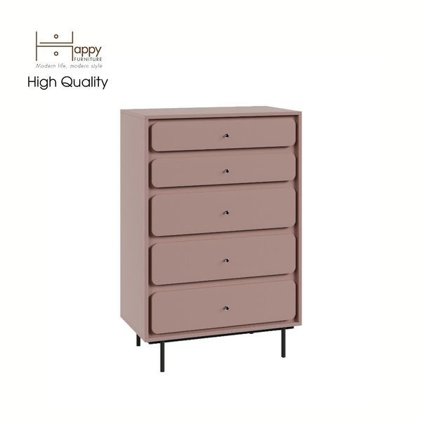  HAPPY FURNITURE , Tủ đựng đồ 5 ngăn kéo chân sắt - SWEETY , THK_082 , 80cm x 45cm x 120cm 