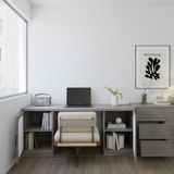  HAPPY FURNITURE , Bàn làm việc 2 cửa mở - TASY ,BAN_155, 180cm x 55cm x 75cm DxRxC 