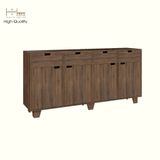  HAPPY FURNITURE , ALVA - Tủ lưu trữ 4 cửa mở 4 ngăn kéo , TCM_214 , 180cm x 40cm x 86cm DxRxC 