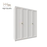  HAPPY FURNITURE , Tủ quần áo 4 cửa mở 1m6x2m - ELEGANT , TCM_084 , 160cm x 54cm x 200cm 