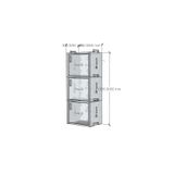  HAPPY FURNITURE , Gỗ tự nhiên , Tủ lưu trữ 3 cửa mở gỗ Plywood - GAMOR , TCM_205 , 45cm x 30cm x 112cm DxRxC 