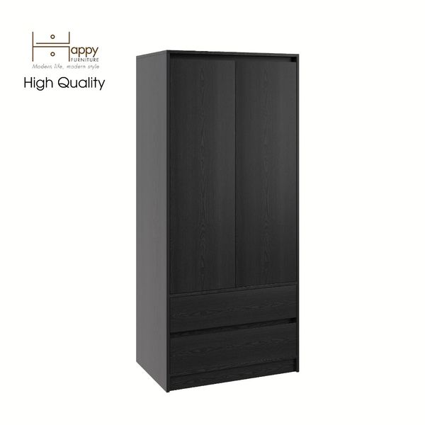  HAPPY FURNITURE , Tủ treo quần áo 2 ngăn kéo - SALY , TCM_011 , 80cm x 52cm x 180cm 