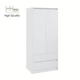  HAPPY FURNITURE , Tủ treo quần áo 2 ngăn kéo - SALY , TCM_011 , 80cm x 52cm x 180cm 