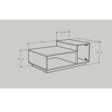  HAPPY FURNITURE , Bàn cà phê - ZANE , BAN_049 , 89cm x 54cm x 38cm 