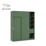  HAPPY FURNITURE , Tủ quần áo cửa lùa 1m8x2m2 - ELEGANT , TCL_006 , 180cm x 54cm x 220cm 