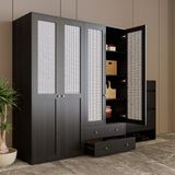  HAPPY FURNITURE , Tủ quần áo 4 cửa mở - ROTAN , TCM_137 , 160x54x180cm 