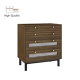  HAPPY FURNITURE , Tủ đựng đồ 4 ngăn kéo chân sắt - ROTAN , THK_126 , 60x40x66cm 