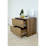  HAPPY FURNITURE , Táp đầu giường 2 ngăn kéo - DASH , THK_056 , 60cm x 40cm x 50cm 