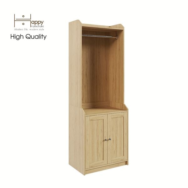  HAPPY FURNITURE , Tủ treo quần áo 2 cửa mở - CANA , TCM_003 , 70cm x 46cm x 199cm 