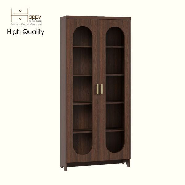  HAPPY FURNITURE , Tủ lưu trữ 2 cửa kính - CHEVY, TLT_049 , 80cm x 28cm x 180cm DxRxC 