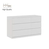  HAPPY FURNITURE , Tủ lưu trữ 6 ngăn kéo - LILY , THK_090 , 120cm x 45cm x 72cm 