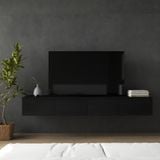  HAPPY FURNITURE , Kệ tv 4 ngăn kéo treo tường - OLA , KTV_023 , 200cm x 40cm x 28cm 