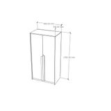  HAPPY FURNITURE , Tủ quần áo 2 cánh mở - PONIX , TCM_113 , 90cm x 54cm x 176cm 