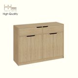  HAPPY FURNITURE , Tủ lưu trữ 2 ngăn kéo 4 cửa mở - ASO, TLT_071 , 140cm x 45cm x 100cm DxRxC 