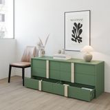  HAPPY FURNITURE , Tủ lưu trữ 6 ngăn kéo - SPACE, THK_287 , 160cm x 45cm x 62cm DxRxC 