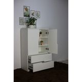  HAPPY FURNITURE , Tủ đựng đồ 2 ngăn kéo - DASH , TCM_027 , 70cm x 35cm x 112cm 
