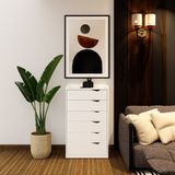  HAPPY FURNITURE , Tủ lưu trữ 6 ngăn kéo - WINNI , THK_139 , 70cm x 45cm x 120cm 