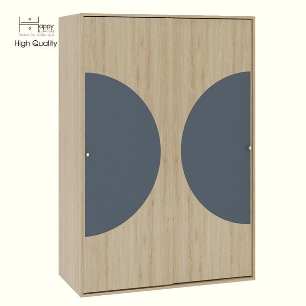  HAPPY FURNITURE , Tủ quần áo 2 cánh lùa - BANA , TCL_029 , 120cm x 59cm x 176cm 